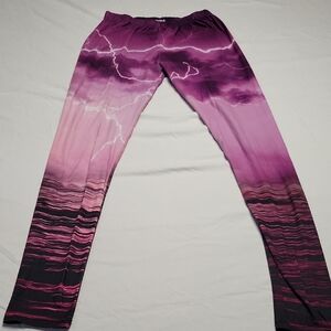 Purple Lightning Leggings